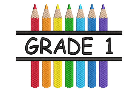 A Designer's Look at the Grade 1 Split Colored Pencils Embroidery File