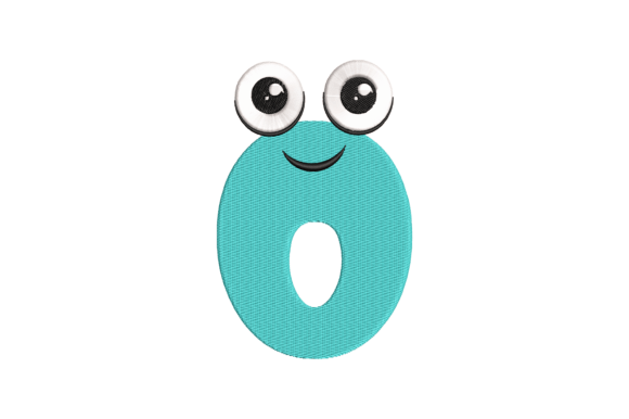 Adorable Funny Letter O Embroidery Design