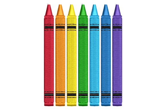 Artistic Crayons for Creative Back to School Embroidery