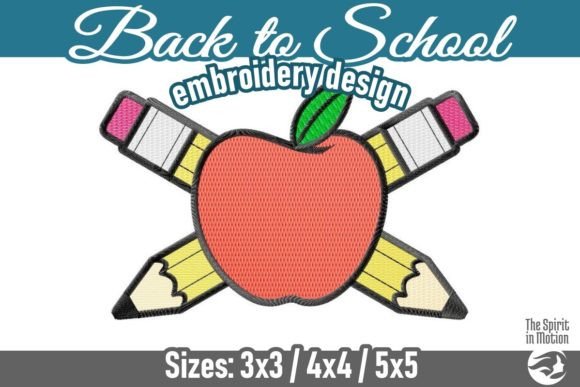 Charming Back to School Apple and Pencils Vol 3