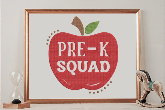 Charming Kids First Day of School Embroidery