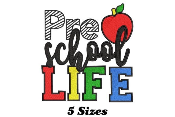 Charming Pre School Life Embroidery Design