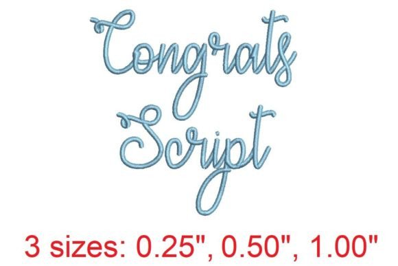 Congrats Script: A Touch of Elegance for Your Embroidery