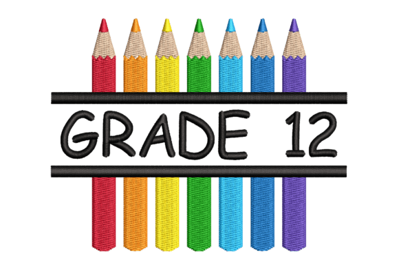 Cute Grade 12 Split Colored Pencils Design