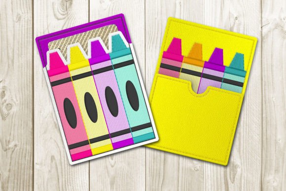 Evaluating 4 Crayons Gift Card Holder ITH Applique for Boutique Sweatshirts
