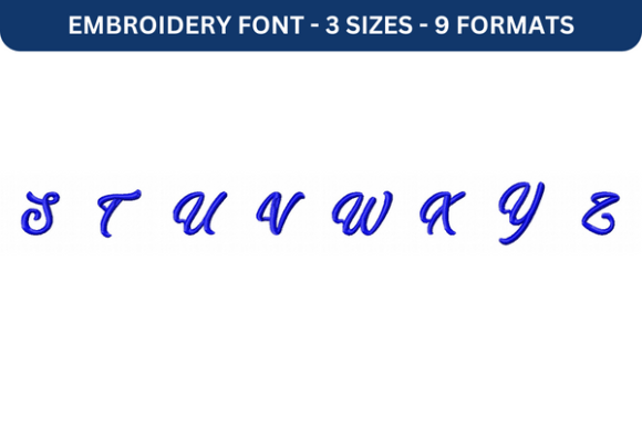Reality Sunday Upper S to Z: A Versatile Embroidery Font