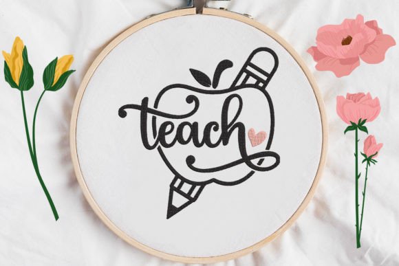 Teach, Apple and Pencil: A Charming Back to School Design