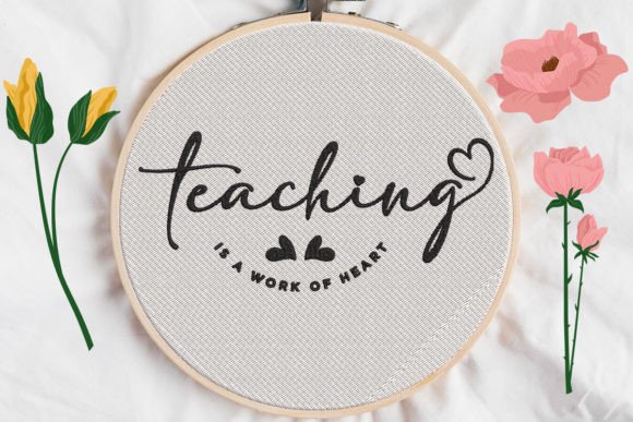 Teaching is a Work of Heart: A Perfect Embroidery Design